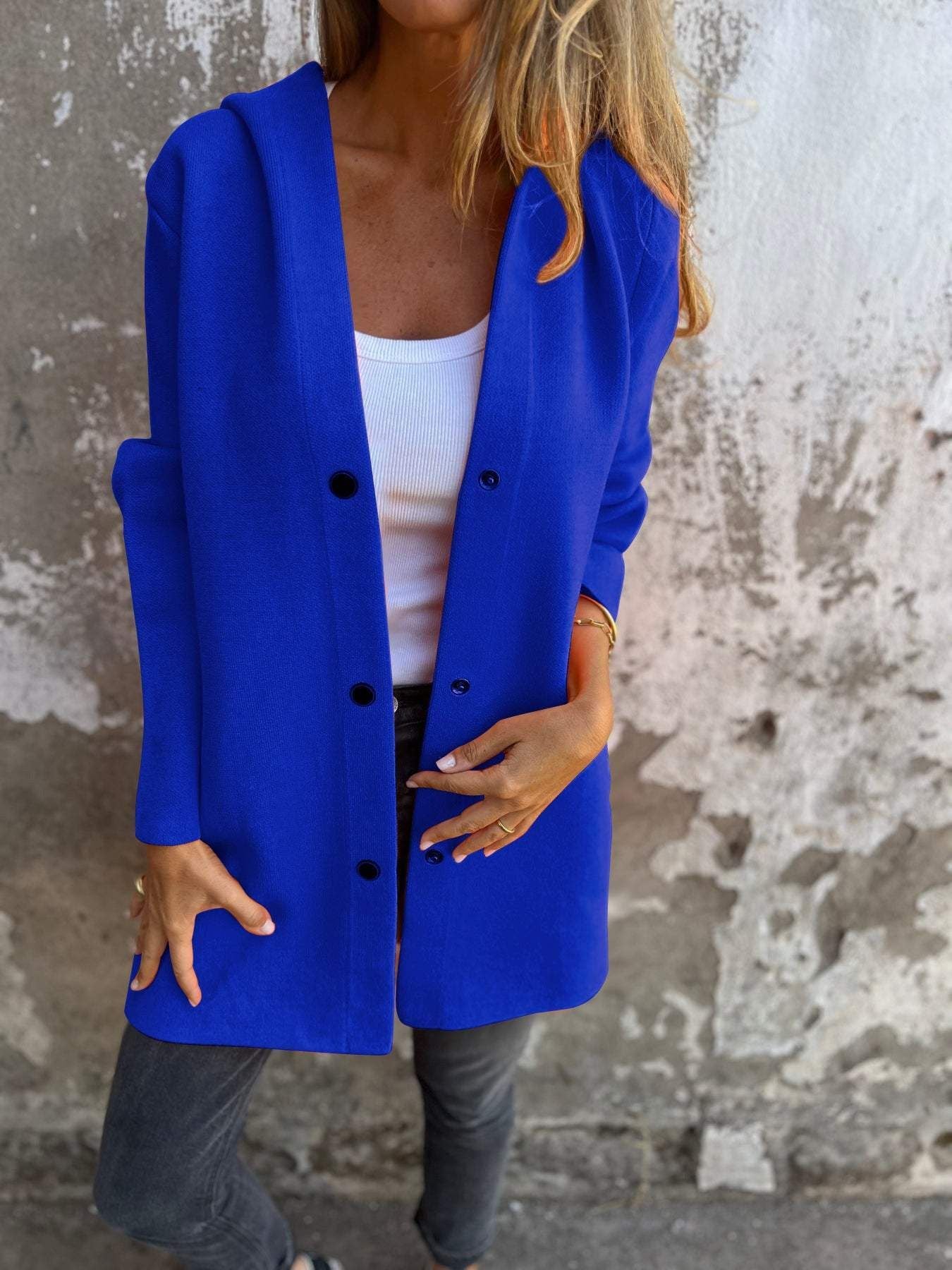 【S-5XL】Chaqueta casual con capucha para otoño e invierno.