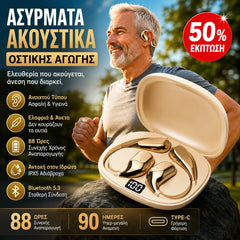 🔋Auriculares inalámbricos Bluetooth sin almohadilla integrada, con gancho para la oreja y conducción ósea🎙️🎧