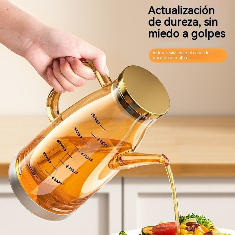 🏠🍴【600ml】Botella dispensadora de aceite con boquilla antigoteo