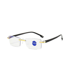 🧐【Oferta por tiempo limitado】👓️Gafas de lectura con bordes de corte de diamante que bloquean la luz azul