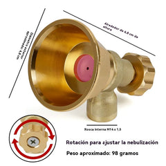 💦【Compra 1 y obten 1 gratis】Boquilla de Riego Ajustable de Latón para Pulverizador Agrícola 🌾