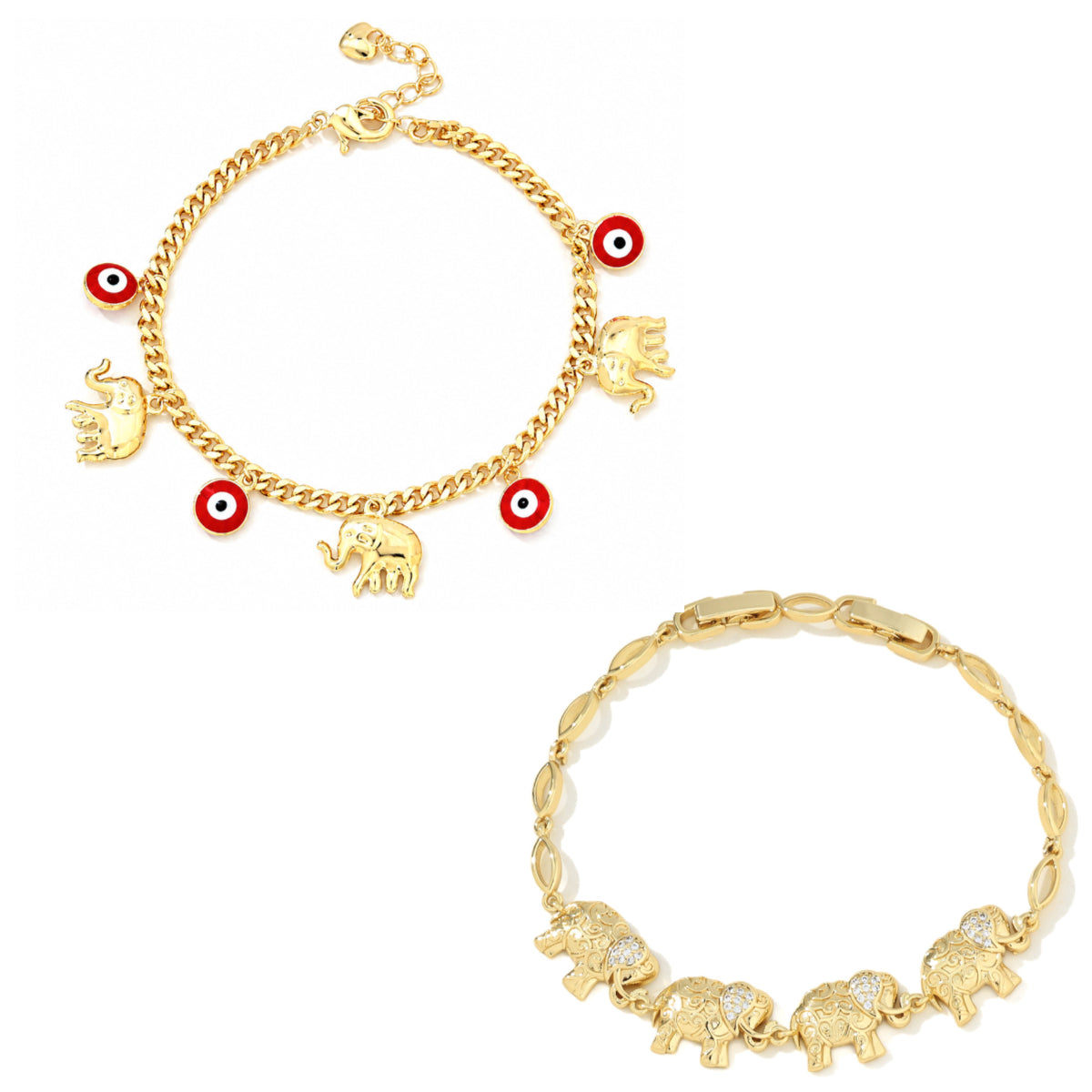 🔥Compra 1 y llévate 1 gratis (2 piezas)📿 🌀 Pulsera de estilo bohemio con colgante de elefante de la suerte: Un colgante con significado, longitud ajustable, material chapado en oro✨