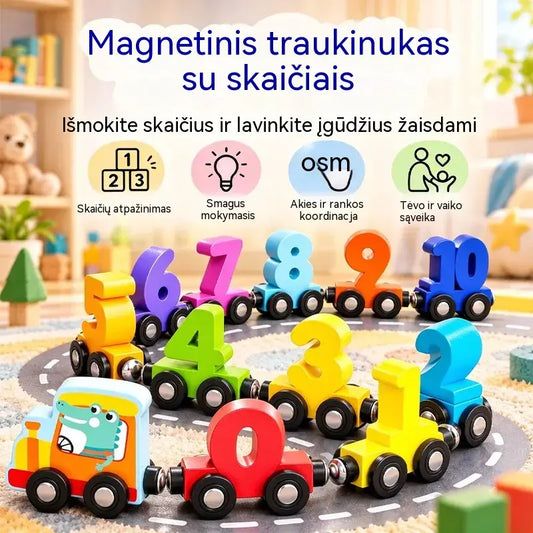🔥Pirk 1, gauk 1 nemokamai🔥🚂 Magnetinis skaičių traukinukas vaikams | Lavinamasis konstruktorius – mokymasis žaidžiant
