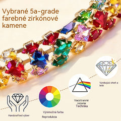 ✨Farebný geometrický náramok s kubickými zirkónmi v bohémskom štýle