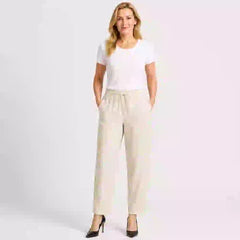 😍💕【40-120 kg】Pantalones casuales para mujer de algodón y lino