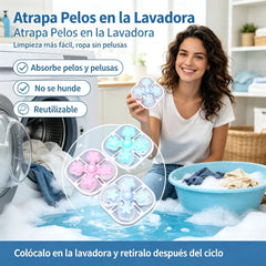 🌀6 tükki 28€✨ Ujuv filter pesumasinasse – Püüab iga pesuga kinni ebemed, juuksed ja lemmikloomakarvad 🧺