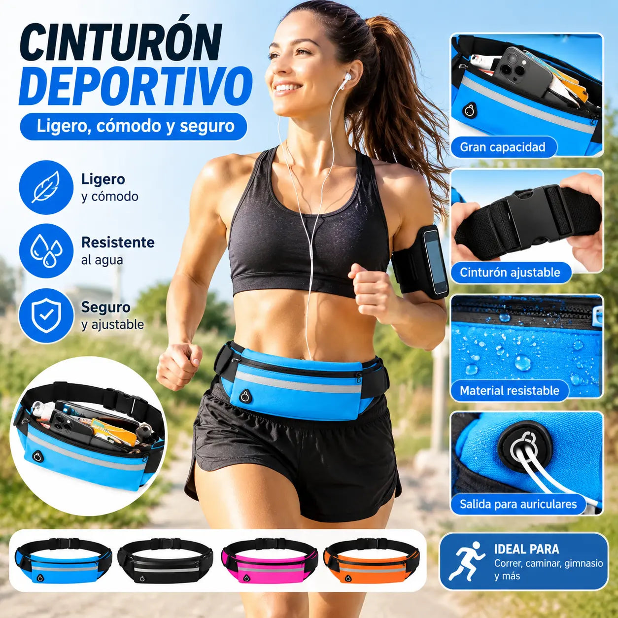 📢📢 ¡¡50% de descuento!! 🎒 Riñonera multifuncional para deportes y ocio: ¡invisible, segura, de gran capacidad e impermeable!