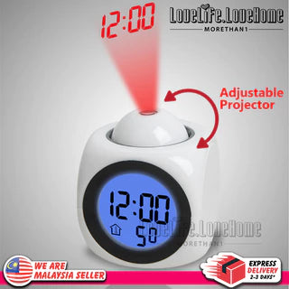 ⏰ Reloj proyector multifunción — hora, alarma, temperatura y clima en tu pared o techo
