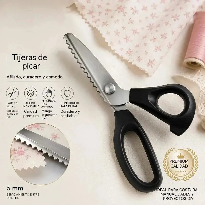 🎁2 piezas 27 euro🧵✂️ Tijeras de zig-zag de acero inoxidable – Tijeras para tela de 9,1 pulgadas para costura, acolchado, confección y manualidades