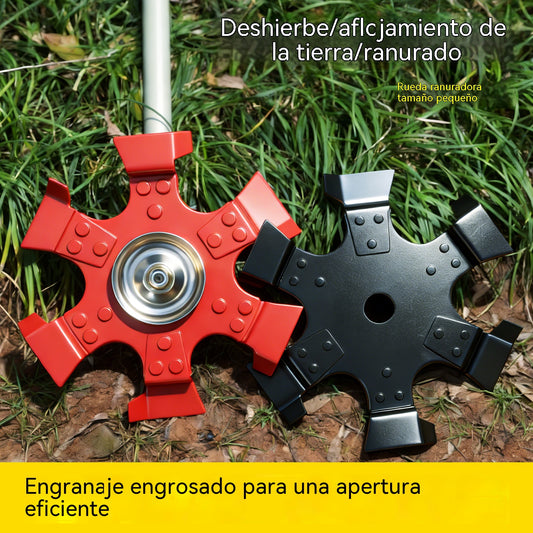 🔧🌿Rueda para excavar zanjas de acero al manganeso de alta dureza, ideal para excavar zanjas y cortar la hierba