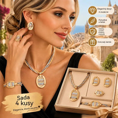 📢📢 ZĽAVA 50%! ⏰ Elegantná 4-dielna sada šperkov s kamienkami