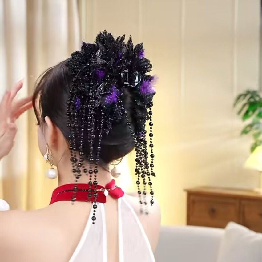 🔥✨【Compre uno y llévese otro gratis】【🌺2026 nuevos accesorios para el cabello】Pasador de pelo con cuentas de encaje floral