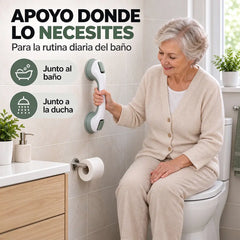 🧼💪 Asa de Seguridad con Ventosa para Baño | Barra de Apoyo Antideslizante sin Taladrar | Ideal para Ancianos, Niños y Personas con Movilidad Reducida 🛁