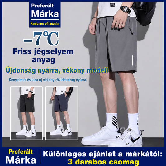 👖😎【3 részes szett】【M-8XL】Gyorsan száradó, rugalmas férfi rövidnadrág