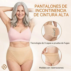【6 piezas】【XL-4XL】Braguitas antibacterianas de cintura alta para control de abdomen 【45-110kg】