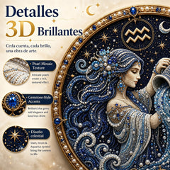 🌙 ¡Magia en tu pared! Lujoso kit de diamantismo 3D de constelaciones, para crear un ambiente mágico en tu hogar 🔮