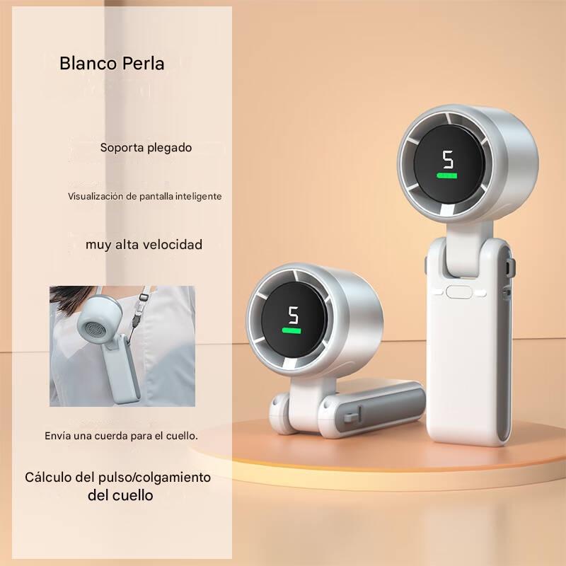 🔥❄️💨Mini ventilador portátil de alta velocidad, refrigeración portátil con banda para el cuello