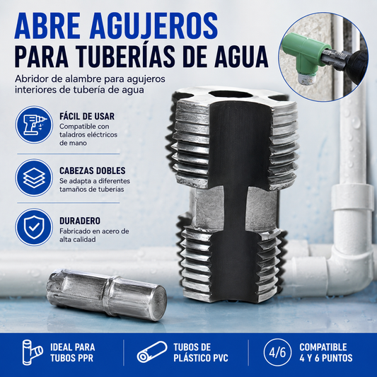 🛠️【Juego de herramientas para abrir roscas internas + orificios de roscas externas】⚙️🔩 Accesorio de Roscado para Tuberías de Agua