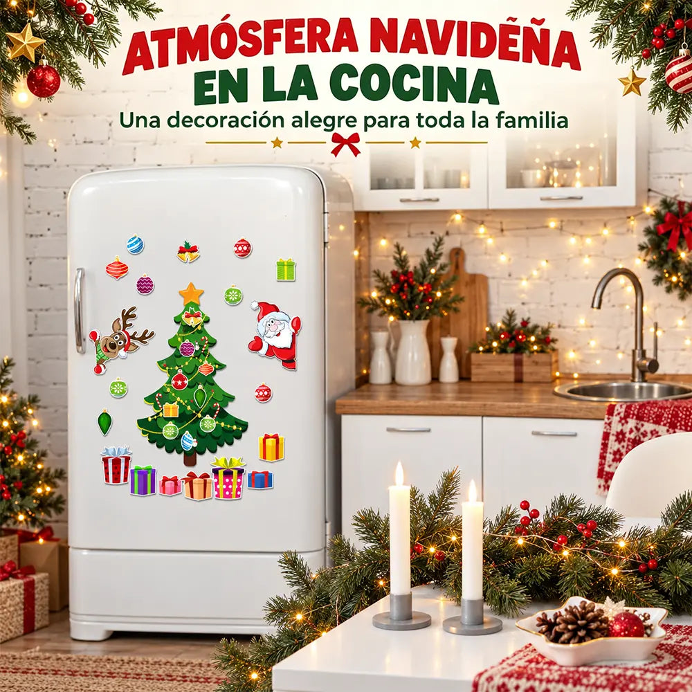 🎄🧲 Imán de PVC Árbol de Navidad para Nevera, Coche y Garaje | Decoración Reutilizable sin Adhesivo ✨