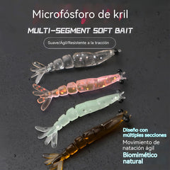 🔥Compre 5 y obtenga 5 gratis（10 cajas - 100 unidades）🎣🦐Cebo de gamba realista de múltiples segmentos para pesca spinning