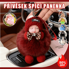 😴🧸🚗Compra 1 y llévate 1 gratis🔥Colgante para coche con forma de muñeco durmiente, llavero de dibujos animados con motivo de peluche.