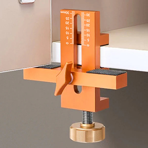 📢📢¡50% DE DESCUENTO! 🔥Posicionador de montaje de puerta de gabinete de aleación de aluminio ajustable para 7-40 mm