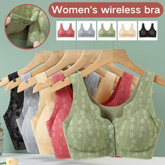 【Compre 1 y obtenga 1 gratis】😍【M-4XL】Sujetador sin aros para mujer con botones frontales ❤️【40-100 kg】