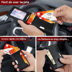 🔒 Cartera Inteligente Pop-Up con RFID – Acceso Rápido y Estilo Premium