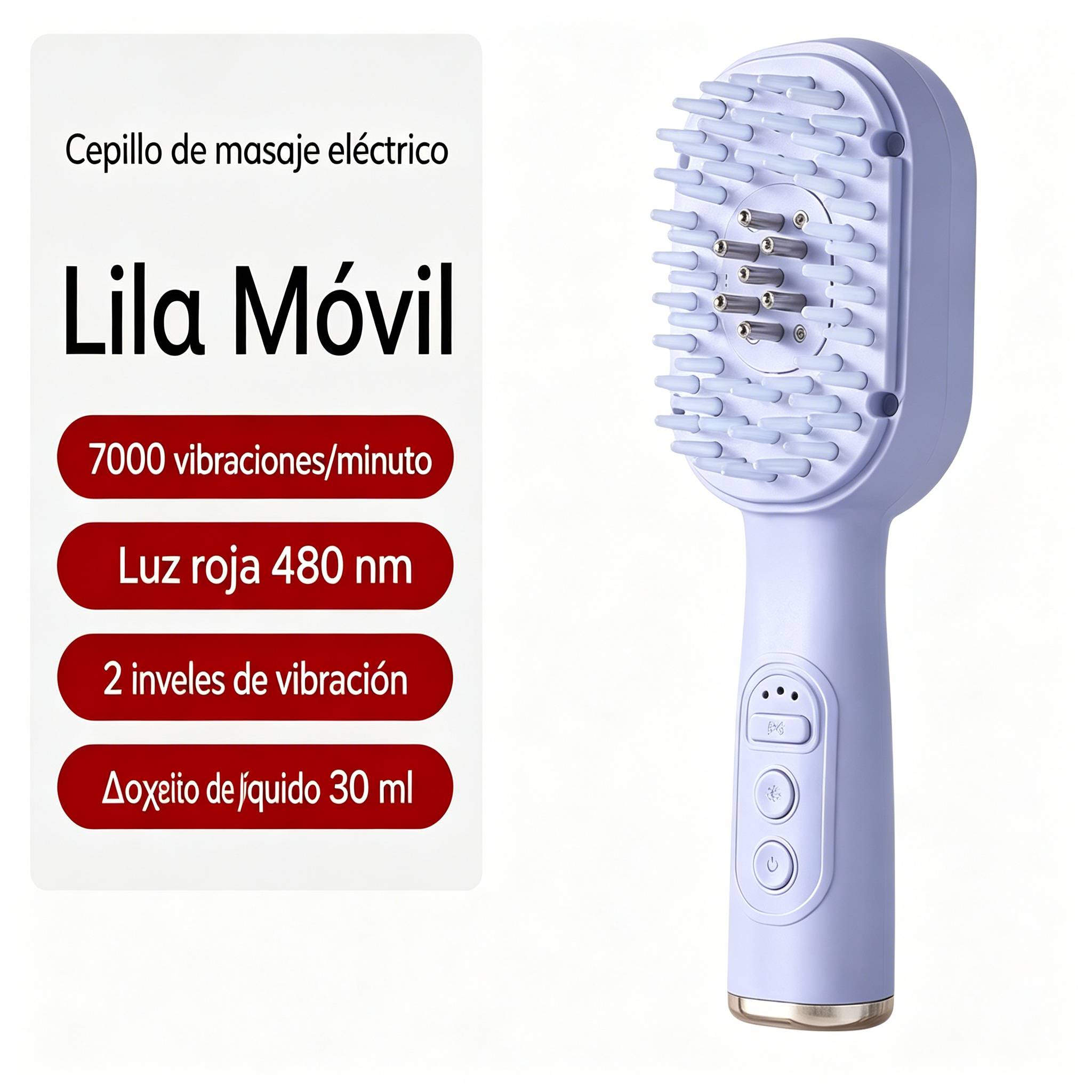 💆‍♀️Peine masajeador del cuero cabelludo, aplicador multifuncional de aceites esenciales y dispositivo para el crecimiento del cabello.