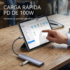 🔌✨ Hub USB-C portátil 5 en 1 con salida HDMI 4K 🎥💻