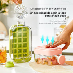🧊 Botella 2 en 1 con Molde para Hacer Bolas de Hielo ❄️ Hielo Perfecto en Casa Fácil y Rápido