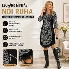 🔥🥰【S-3XL】Új téli divatos, csipkefűzött ruha, kényelmes és meleg