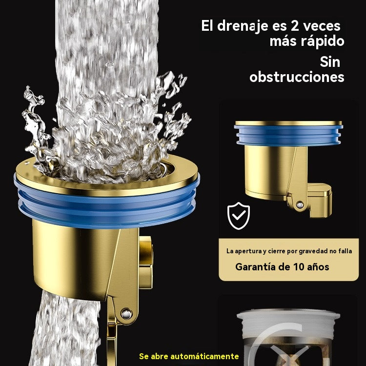 🔥 Desagüe universal de latón para suelo con núcleo desodorizante antiolor 🚿✨