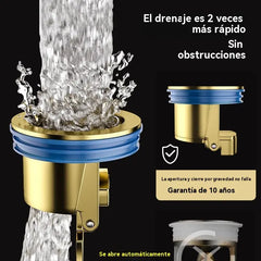 🔥¡Compra 1 y llévate 1 GRATIS!🔥 Desagüe universal de latón para suelo con núcleo desodorizante antiolor 🚿✨