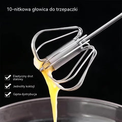 🥚 Kup 1 + 1 GRATIS! Stalowa trzepaczka półautomatyczna – szybkie mieszanie, mniej wysiłku, bez baterii ✨