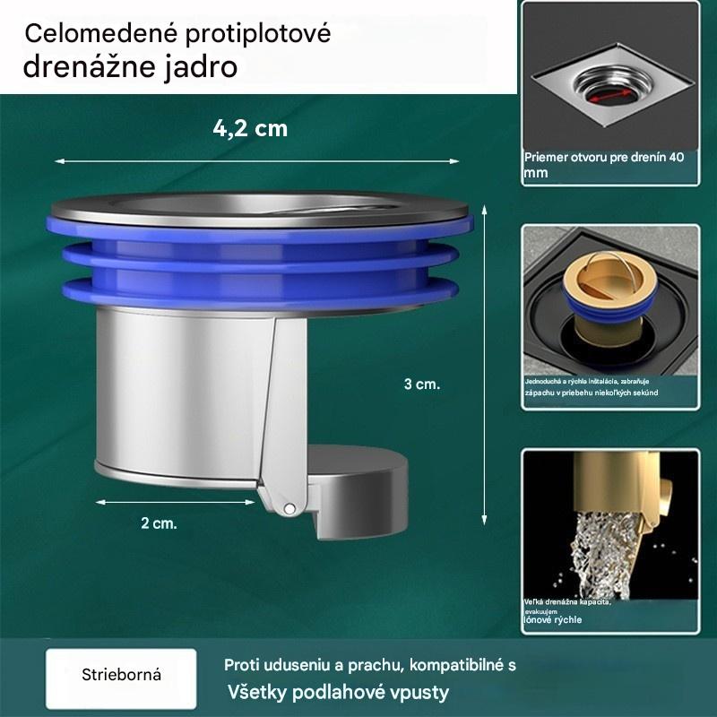 🔥Kúpte 1, získajte 1 ZADARMO!🔥 Univerzálny mosadzný podlahový odtok s protizápachovým deodorizačným jadrom 🚿✨