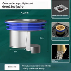 🔥Kúpte 1, získajte 1 ZADARMO!🔥 Univerzálny mosadzný podlahový odtok s protizápachovým deodorizačným jadrom 🚿✨