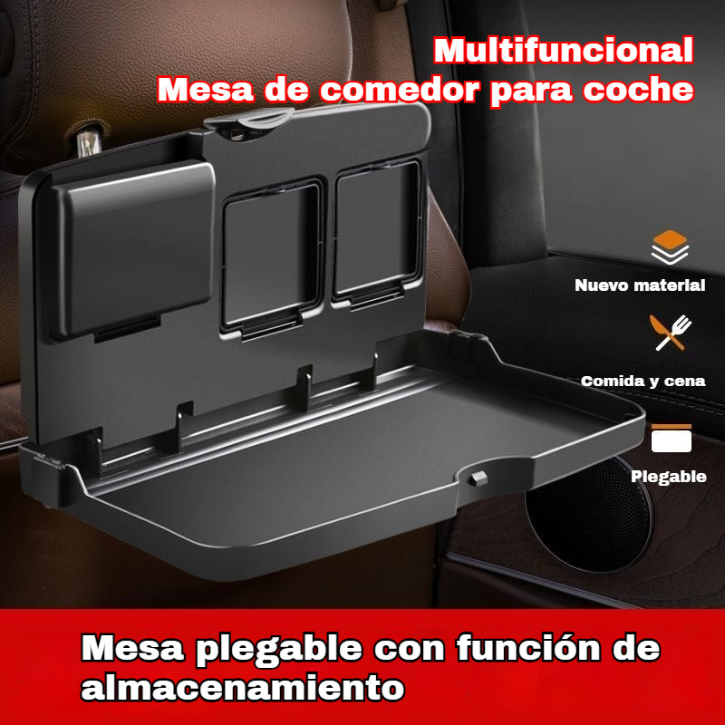 🚗Mesa de comedor pequeña para coche, mesa plegable con función de almacenamiento.
