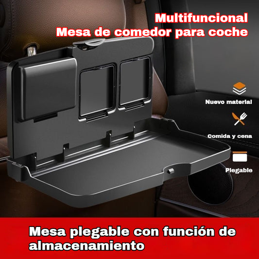 🚗Mesa de comedor pequeña para coche, mesa plegable con función de almacenamiento.