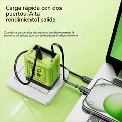 ✨Precio más bajo por tiempo limitado🔌 Cargador GaN de 120 W con carga rápida PD para tu teléfono