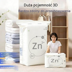 🧳【Zestaw 5 elementów】💨 Duży, kompresowalny worek próżniowy: nie wymaga pompki, szczelny i idealny do oszczędzania miejsca w walizkach i w domu ✈️