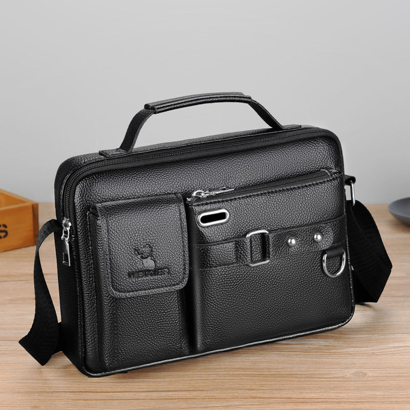 🔥🤵🤵 2025 Nuevo bolso de hombro de cuero genuino para hombre retro de moda
