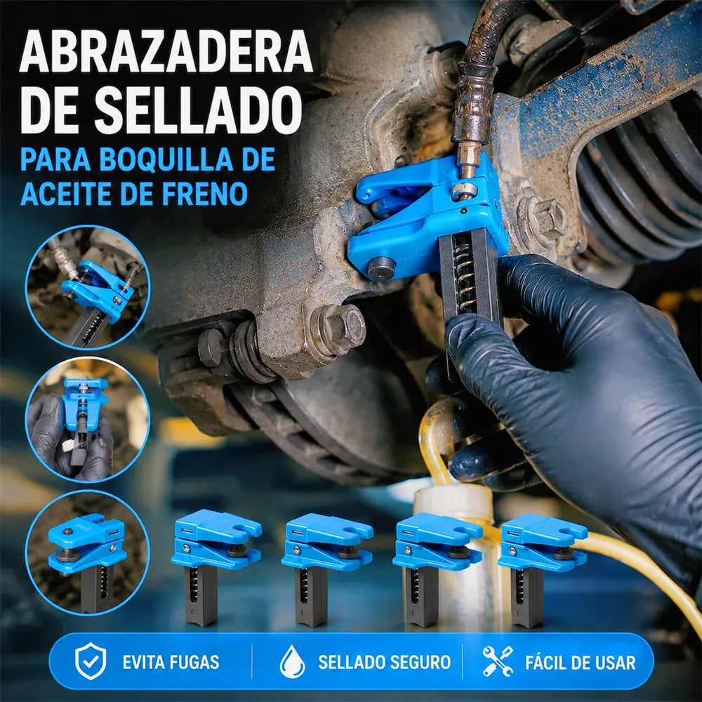🚗 🔧【1 juego de 4 piezas】Abrazadera de corte de líquido de frenos: evita fugas de líquido de frenos