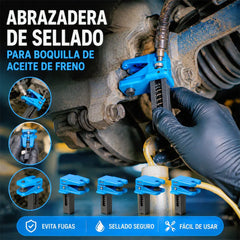 🚗 🔧【1 juego de 4 piezas】Abrazadera de corte de líquido de frenos: evita fugas de líquido de frenos