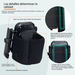 Soporte para teléfono de muñeca, correa universal para la muñeca para correr, practicar deportes, hacer transmisiones en directo y navegar.