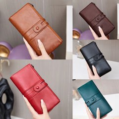 ❤️【35%OFF】💰 Cartera para teléfono móvil hecha a mano antirrobo de cuero genuino para mujer de nuevo estilo