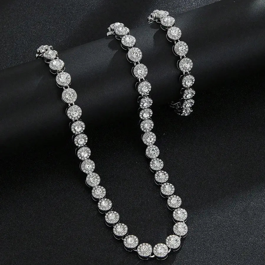 💎 Prihranite kar 50 %! ✨ Unisex ogrlica v hip-hop slogu z okrasnimi kamenčki in vrhunskim, brezhibnim premazom – trendovski videz za urbani ples, ki drzno odraža vašo osebnost. 🎤