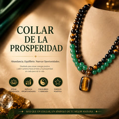 【¡Compra 1 y llévate 1 gratis!】✨(2 piezas) Collar para atraer dinero con colgante de aventurina verde y ojo de tigre, piedra de cristal curativa
