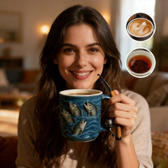 🎣☕Nueva taza de pesca. Una taza creativa hecha de resina, especialmente diseñada para los aficionados a la pesca.