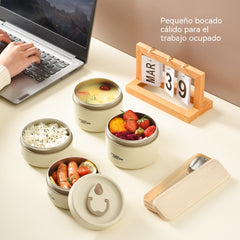 🎁 Juego de 3 recipientes térmicos + Bolsa térmica de regalo🔥 ¡OFERTA ESPECIAL 49% DE DESCUENTO! 🔥🍲 Set de Recipientes Térmicos Portátiles – Mantiene la Comida Caliente Hasta 6 Horas